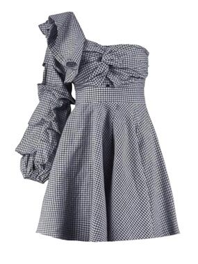 Boohoo Ruffle One Shoulder Dress